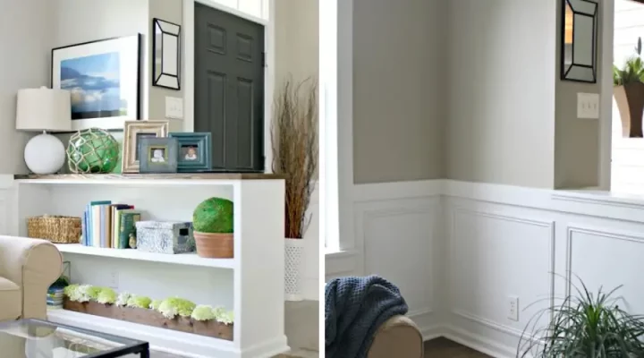 How To Decorate A Half Wall Ledge