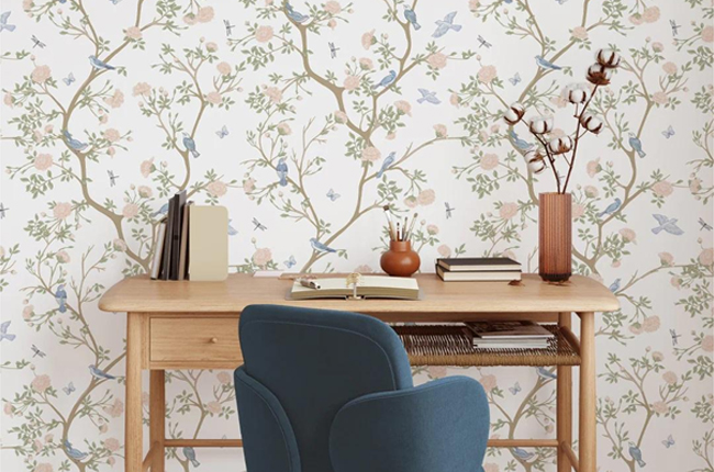 Floral Chinoiserie Wallpaper